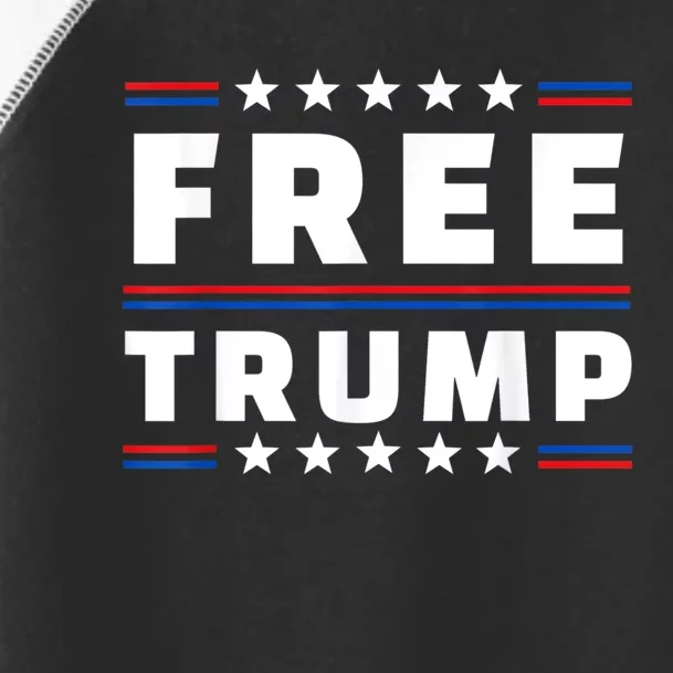 Free Donald Trump Republican Support Pro Trump American Flag Toddler Fine Jersey T-Shirt