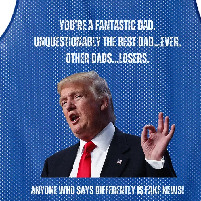 FatherS Day Trump Funny Fantastic Dad Mesh Reversible Basketball Jersey Tank