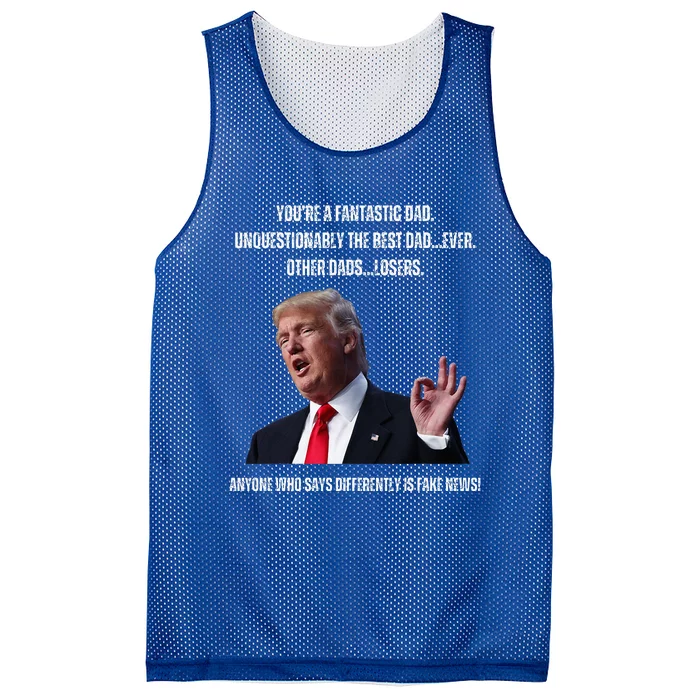 FatherS Day Trump Funny Fantastic Dad Mesh Reversible Basketball Jersey Tank