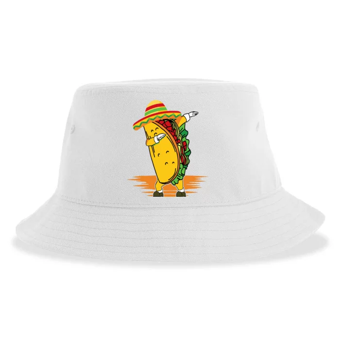 Funny Dabbing Taco Cinco De Mayo Sustainable Bucket Hat