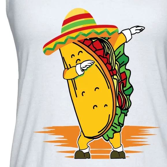 Funny Dabbing Taco Cinco De Mayo Ladies Essential Flowy Tank