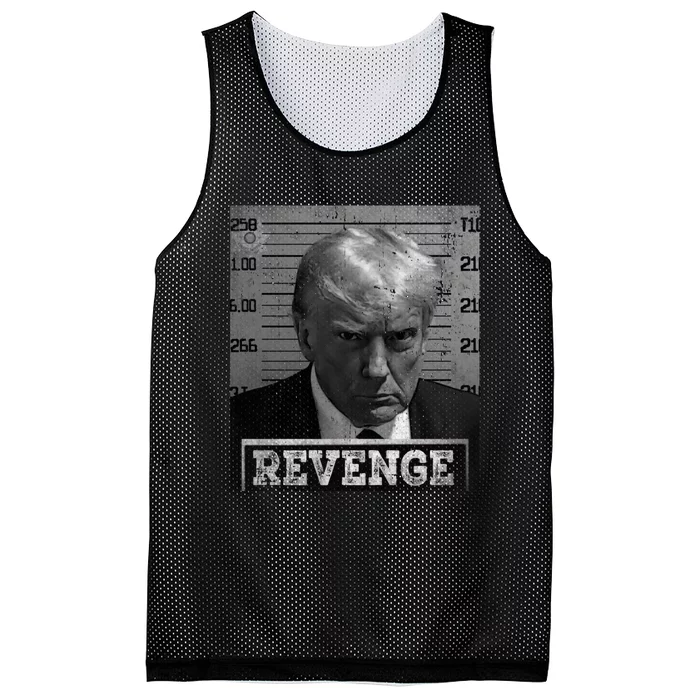 Free Donald Trump Mug Shot Republican Revenge MAGA 2024 Mesh Reversible Basketball Jersey Tank