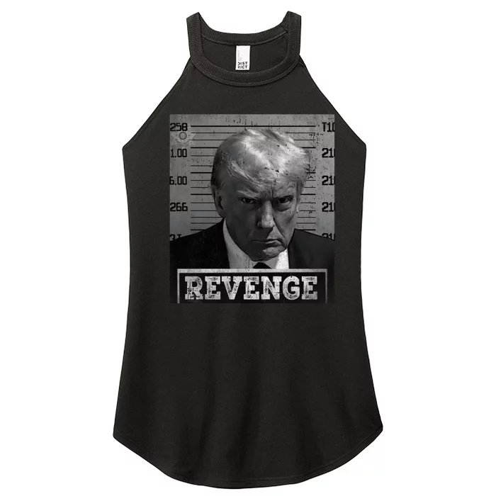 Free Donald Trump Mug Shot Republican Revenge MAGA 2024 Women’s Perfect Tri Rocker Tank