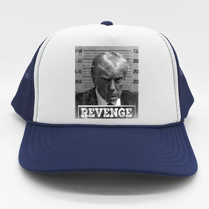 Free Donald Trump Mug Shot Republican Revenge MAGA 2024 Trucker Hat