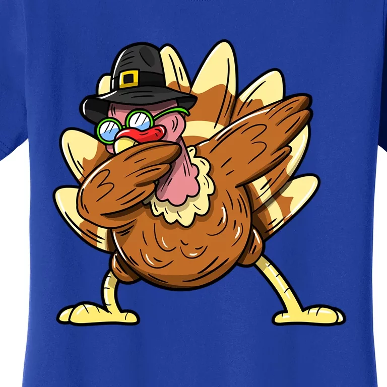 Funny Dabbing Turkey Day Thanksgiving Gift Women's T-Shirt