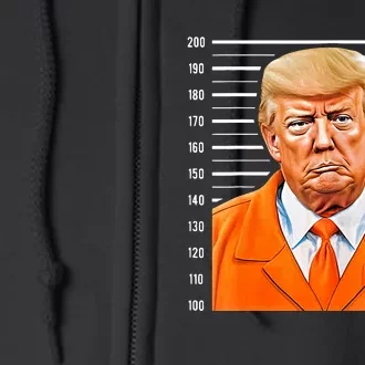 Funny Donald Trump Mugshot Trump Prison Pro Trump Funny President Full Zip Hoodie