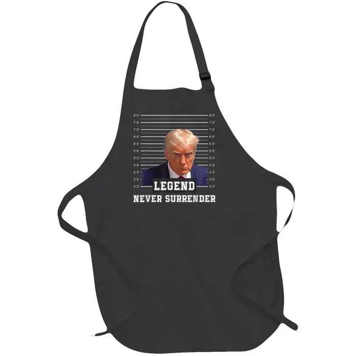 Free Donald Trump Mug Shot President Never Surrender Full-Length Apron With Pocket