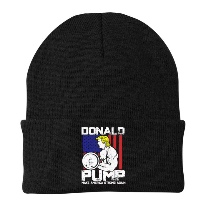 Funny Donald Trump Weight Lifting Workout Gym Knit Cap Winter Beanie