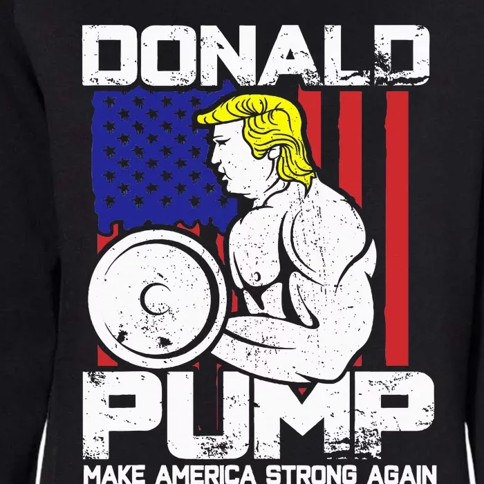 Funny Donald Trump Weight Lifting Workout Gym Womens California Wash Sweatshirt