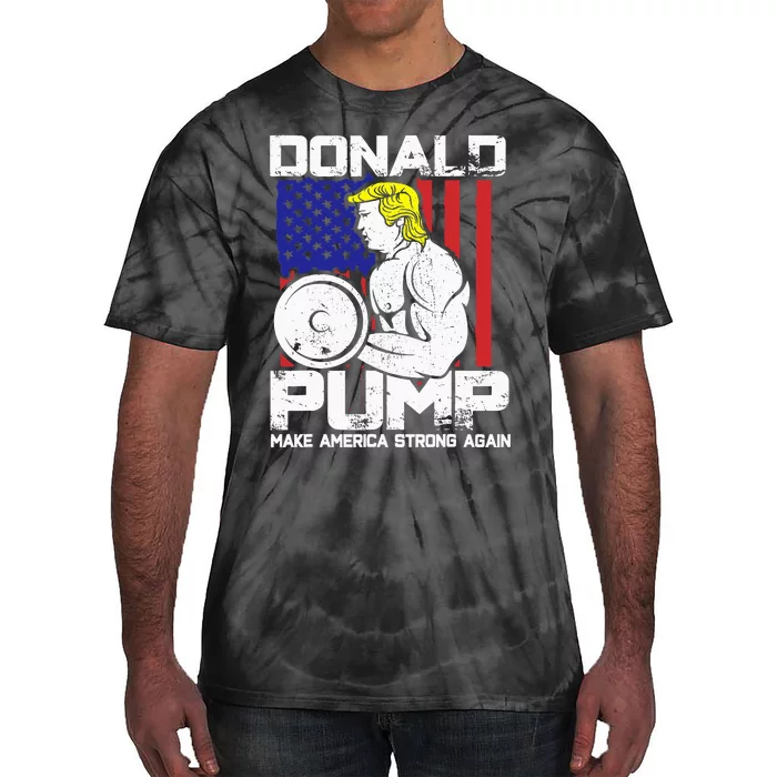 Funny Donald Trump Weight Lifting Workout Gym Tie-Dye T-Shirt