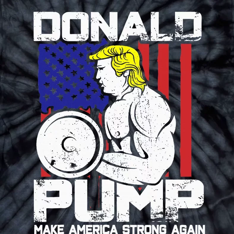 Funny Donald Trump Weight Lifting Workout Gym Tie-Dye T-Shirt