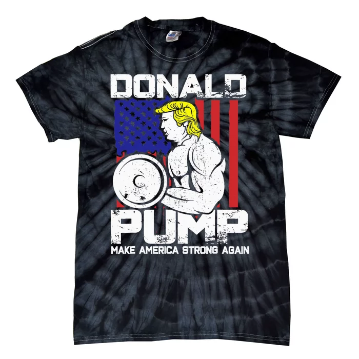 Funny Donald Trump Weight Lifting Workout Gym Tie-Dye T-Shirt