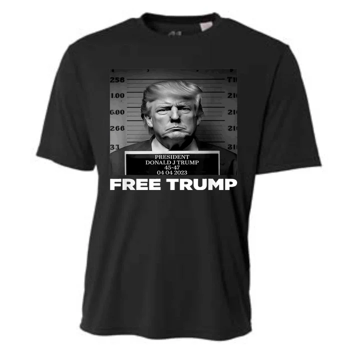 Free Donald Trump Mugshot Cooling Performance Crew T-Shirt