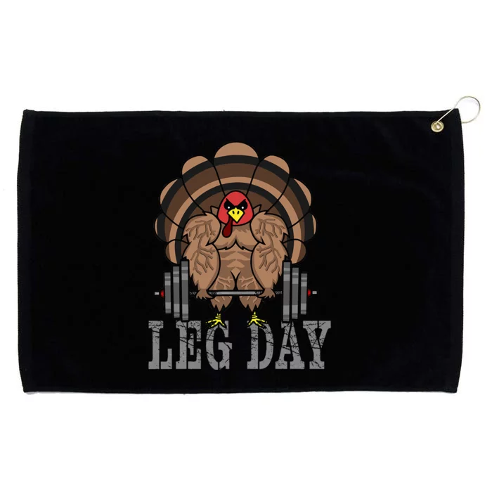 Funny Deadlifting Turkey Thanksgiving Leg Day Deadlift Grommeted Golf Towel