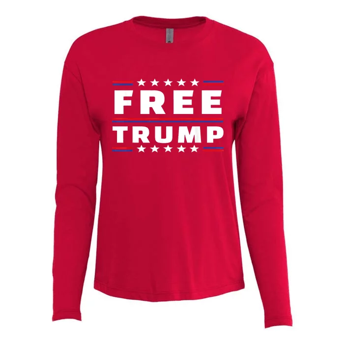 Free Donald Trump Republican Support Womens Cotton Relaxed Long Sleeve T-Shirt