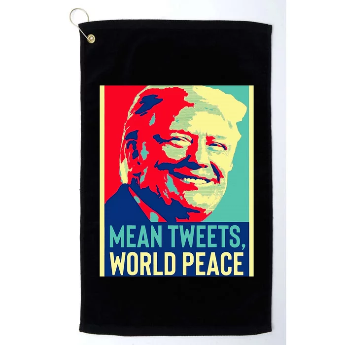 Funny Donald Trump World Peace And Mean Tweets 2024 Election Platinum Collection Golf Towel