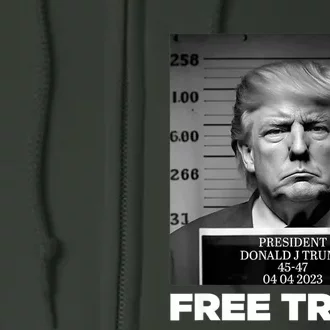 Free Donald Trump Mugshot Full Zip Hoodie