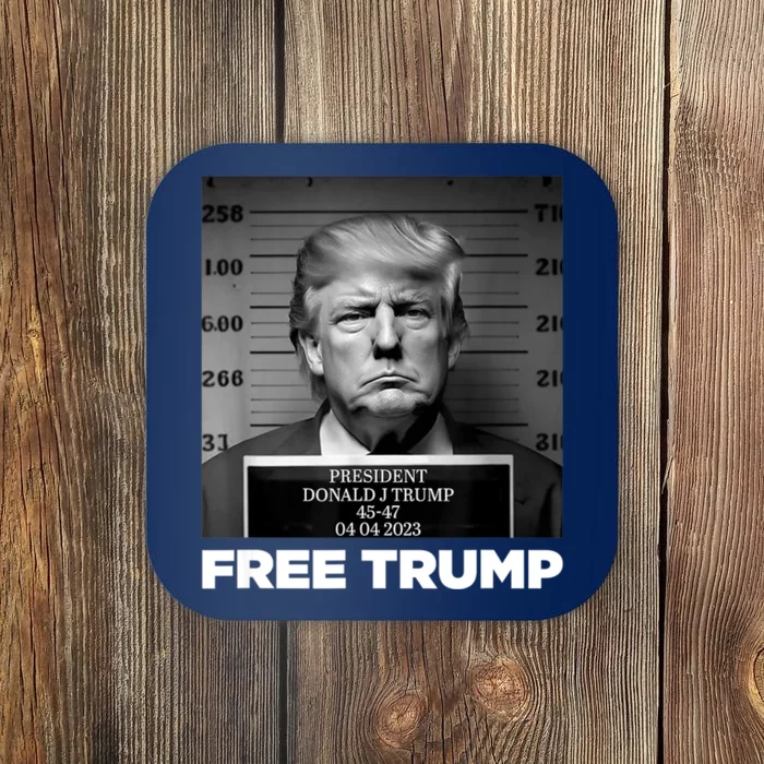 Free Donald Trump Mugshot Coaster