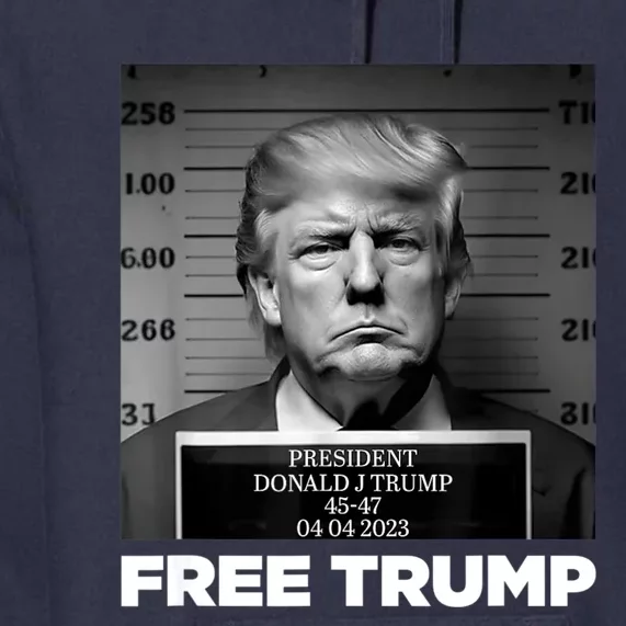 Free Donald Trump Mugshot Premium Hoodie