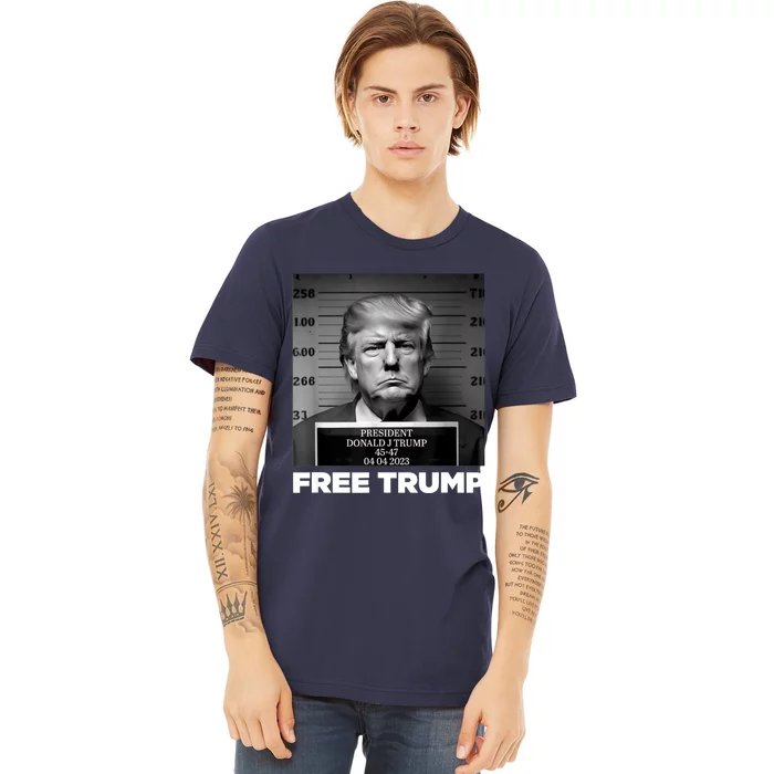 Free Donald Trump Mugshot Premium T-Shirt