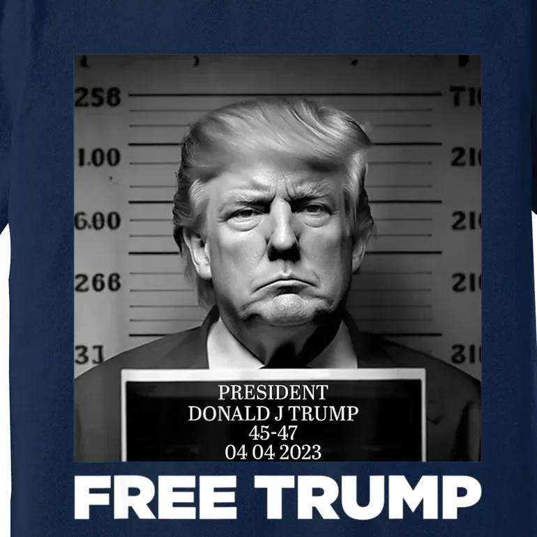 Free Donald Trump Mugshot Premium T-Shirt