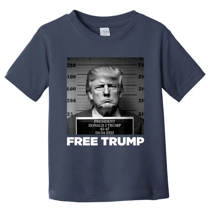 Free Donald Trump Mugshot Toddler T-Shirt