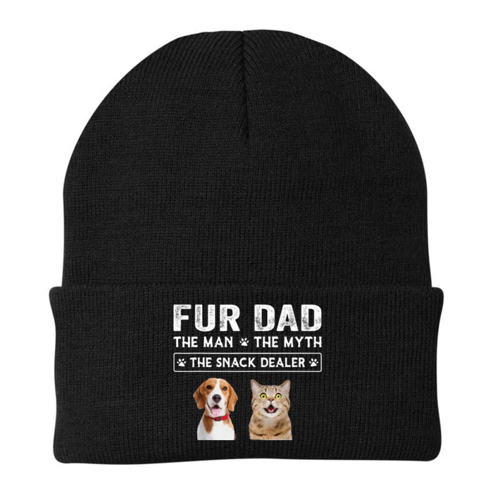 Fur Dad The Man The Myth Men Gift Funny Dog Cat Fathers Day Knit Cap Winter Beanie