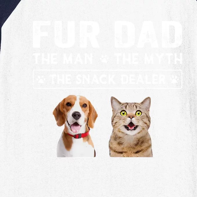 Fur Dad The Man The Myth Men Gift Funny Dog Cat Fathers Day Baseball Sleeve Shirt