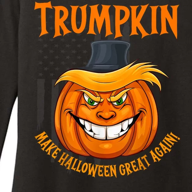 Funny Donald Trump Make Halloween Great Again Trumpkin 2024 Womens CVC Long Sleeve Shirt