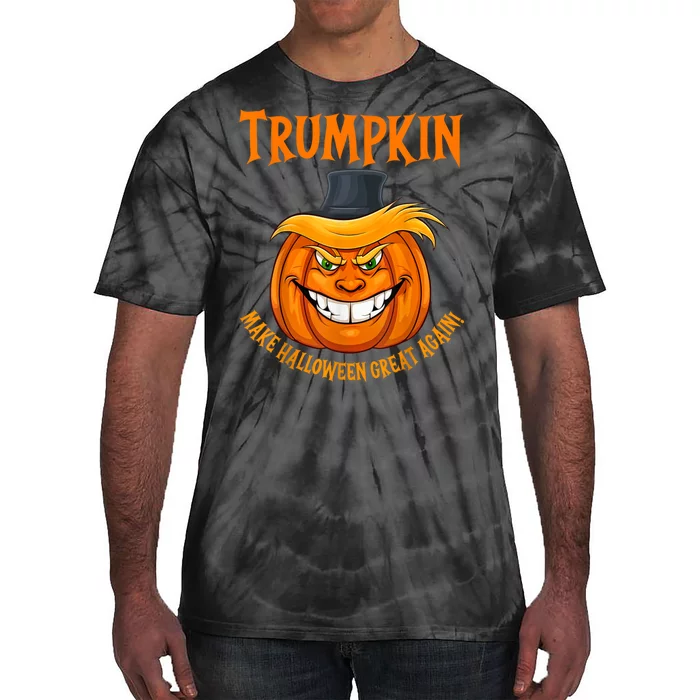 Funny Donald Trump Make Halloween Great Again Trumpkin 2024 Tie-Dye T-Shirt