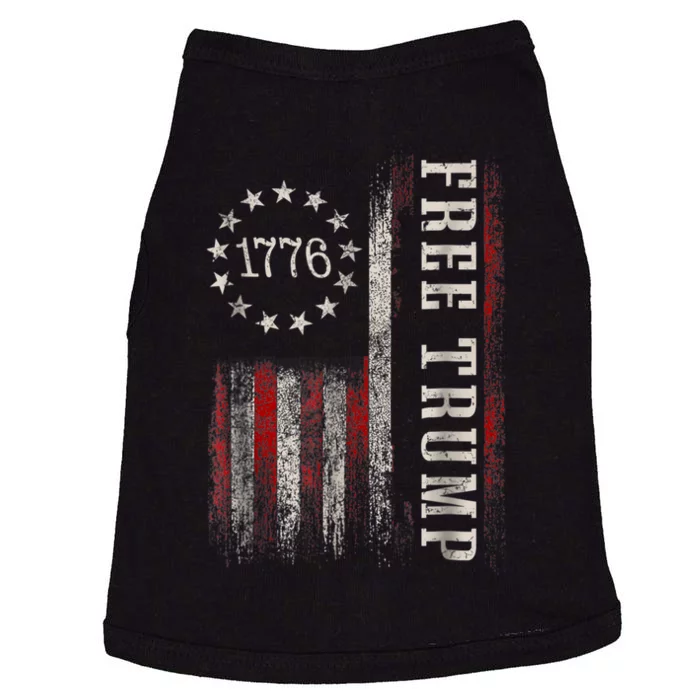 Free Donald Trump Republican Support Pro Trump American Flag Doggie Tank