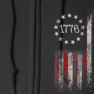 Free Donald Trump Republican Support Pro Trump American Flag Full Zip Hoodie