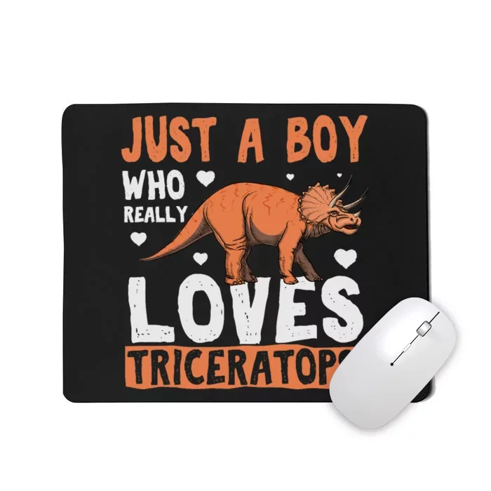 Funny Dinosaur Triceratops for boy Mousepad