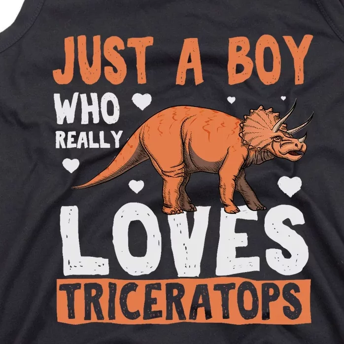 Funny Dinosaur Triceratops for boy Tank Top