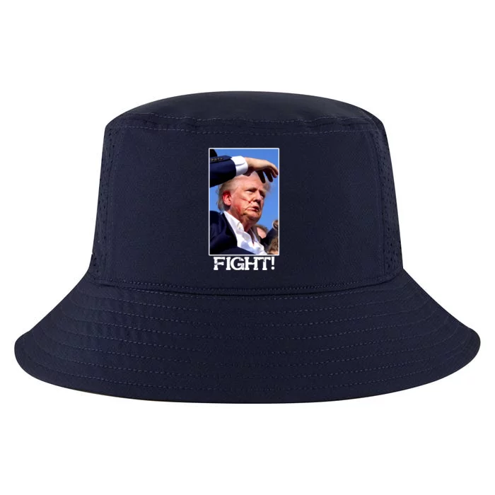 Fight Donald Trump Rally Gun Shot Fired Shooting Pennsylvania Cool Comfort Performance Bucket Hat