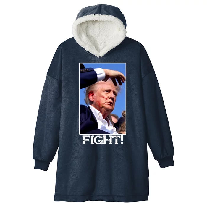 Fight Donald Trump Rally Gun Shot Fired Shooting Pennsylvania Hooded Wearable Blanket