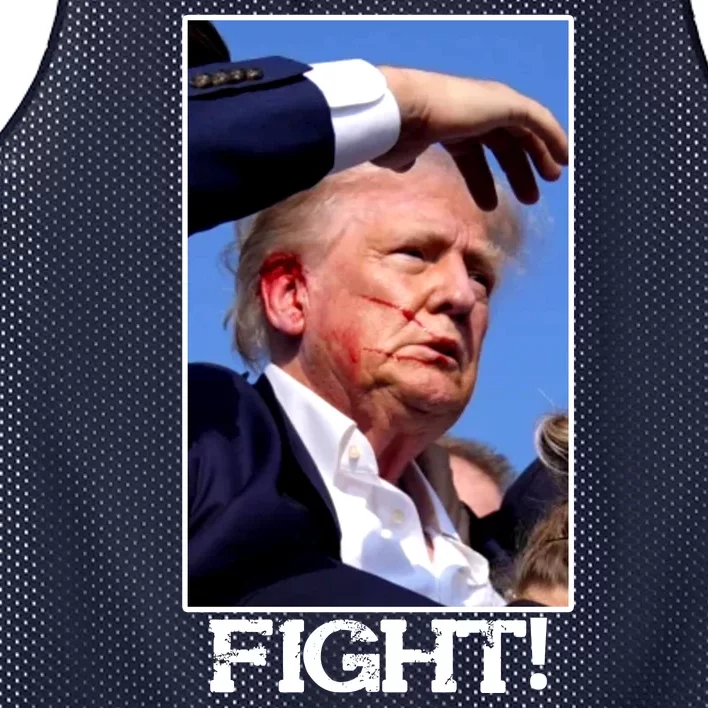 Fight Donald Trump Rally Gun Shot Fired Shooting Pennsylvania Mesh Reversible Basketball Jersey Tank