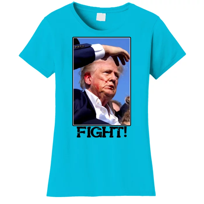 Fight Donald Trump Rally Gun Shot Fired Shooting Pennsylvania Women's T-Shirt