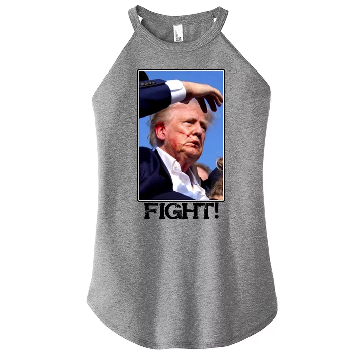 Fight Donald Trump Rally Gun Shot Fired Shooting Pennsylvania Women’s Perfect Tri Rocker Tank