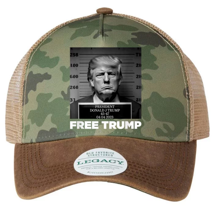 Free Donald Trump Mugshot Legacy Tie Dye Trucker Hat