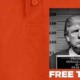 Free Donald Trump Mugshot Dry Zone Grid Performance Polo