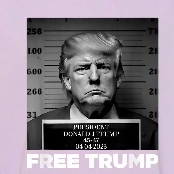 Free Donald Trump Mugshot Garment-Dyed Sweatshirt