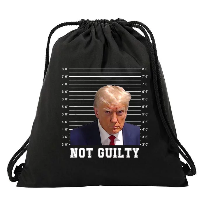 Free Donald Trump Mug Shot Republican President MAGA 2024 Drawstring Bag