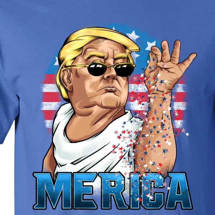 Funny Donald Trump Salt Merica Freedom 4th Of July Funny Gift Tall T-Shirt