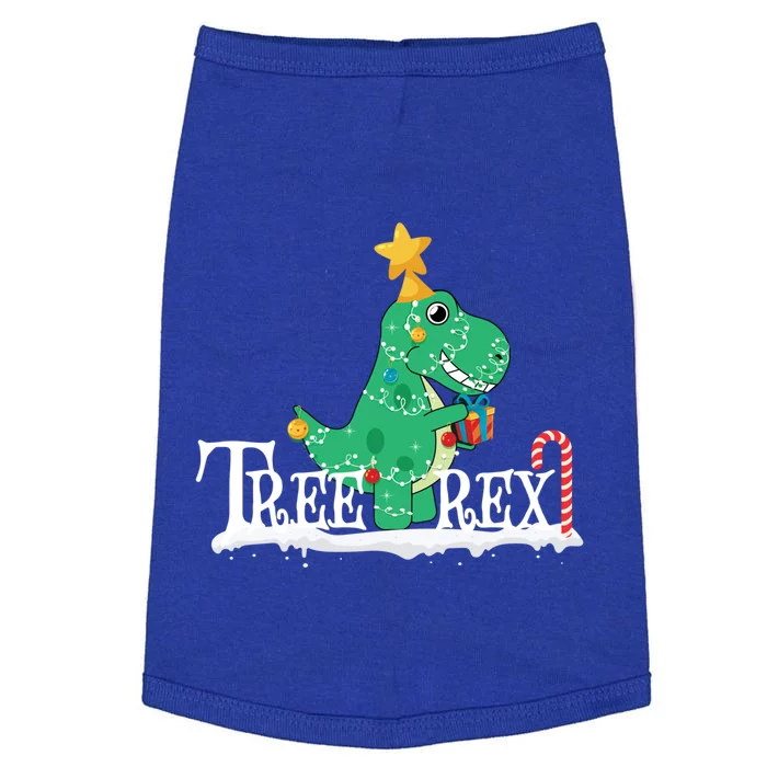 Funny Dinosaur Trex Christmas Tree Rex Gift Doggie Tank