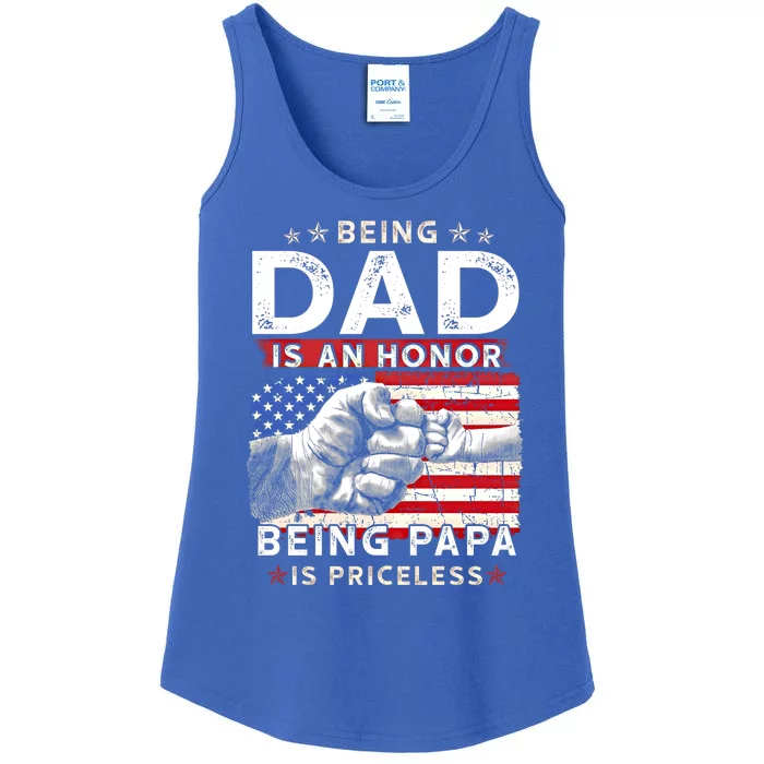 Fathers Day Tee For Dad An Honor Being Papa Is Priceless Gift Ladies Essential Tank