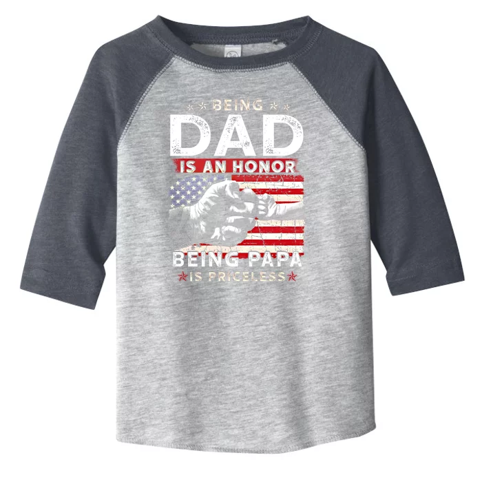 Fathers Day Tee For Dad An Honor Being Papa Is Priceless Gift Toddler Fine Jersey T-Shirt