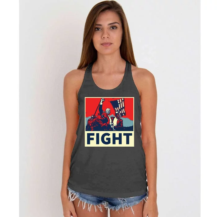 Fight Donald Trump I Stand With Trump Make America Great Again Women's Knotted Racerback Tank