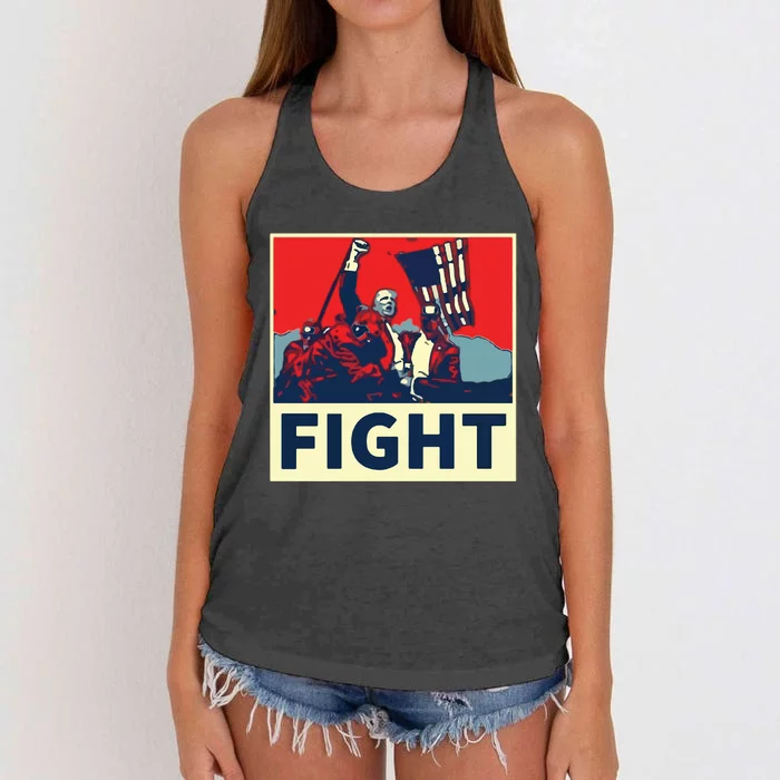 Fight Donald Trump I Stand With Trump Make America Great Again Women's Knotted Racerback Tank