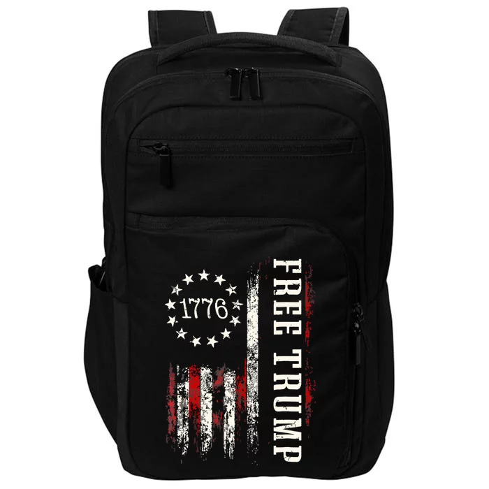 Free Donald Trump Republican Support Pro Trump American Flag Impact Tech Backpack